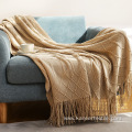 Super Soft Textured Solid Decorative Throw kintted Blanket